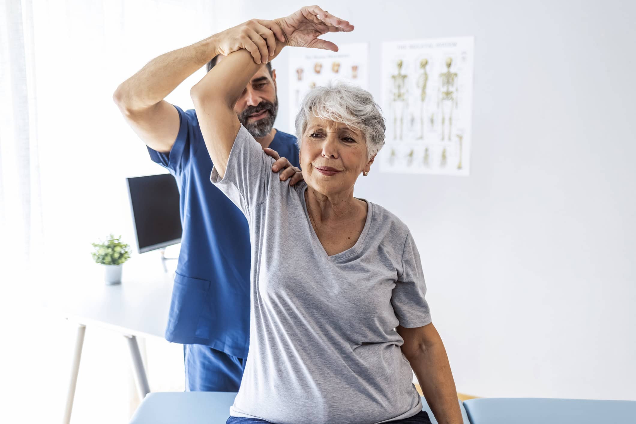 Shoulder impingement rehabilitation exercises at Trinity Rehab Toms River, NJ