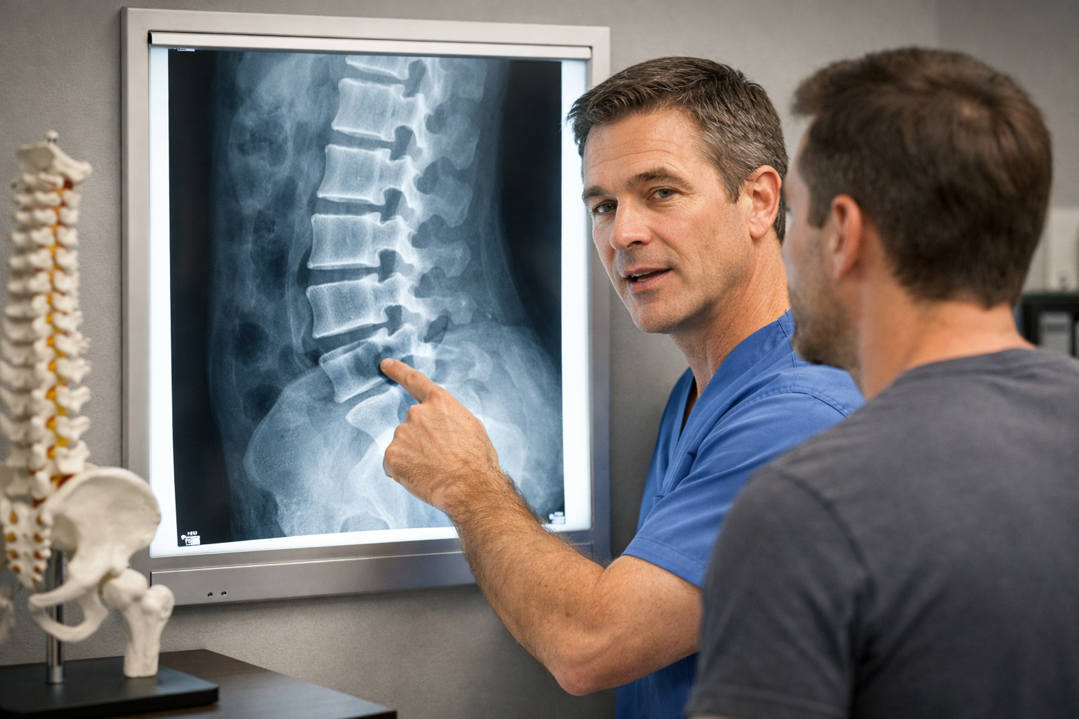 Physical therapist consultation for lumbar disc herniation diagnosis and treatment plan