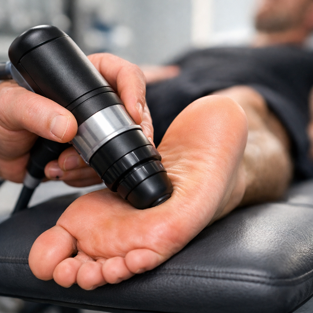 Advanced treatment modality for plantar fasciitis at Trinity Rehab clinic