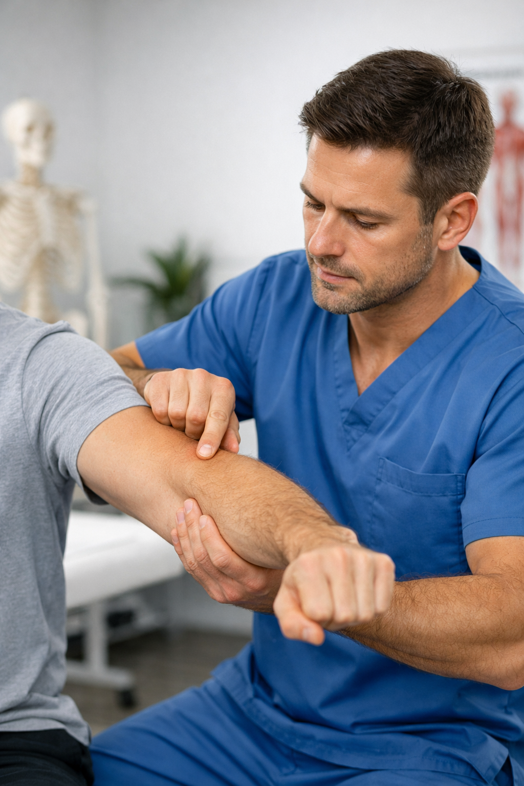 tennis elbow treatment by physical therapist at Trinity Rehab