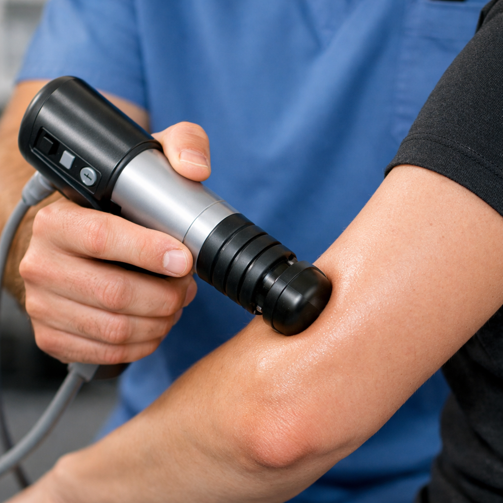 Advanced treatment modality for tennis elbow at Trinity Rehab clinic